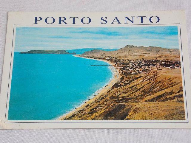 Cartão Postal Porto Santo Ilha Da Madeira Praia E Pier