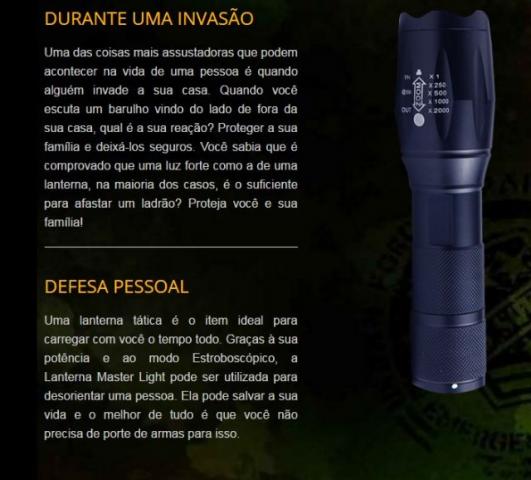 Lanterna Tática Master Light Kit Completo