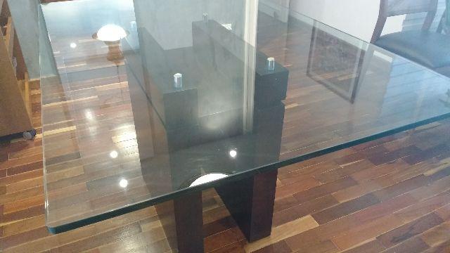 Mesa de Jantar tampo vidro