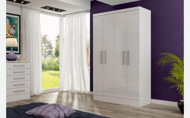 Novo Guarda-Roupa Ouro 4 Portas 100% MDF - Entrega Grátis