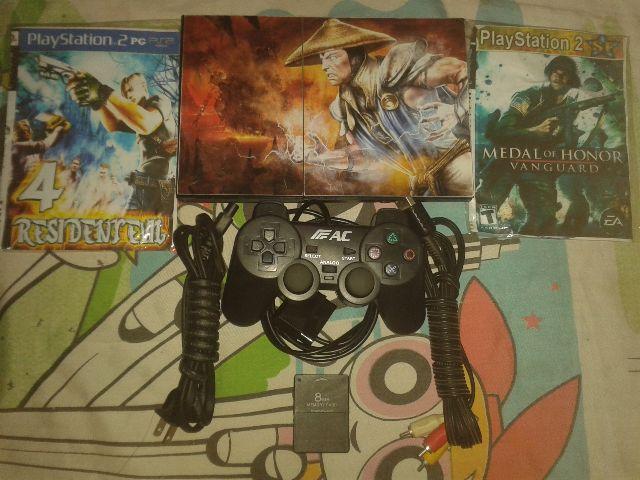 Play 2 destravado controle,memoricard,cabos = 