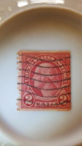 Selo rarissimo de George Woshinton de 2 cents vermelho