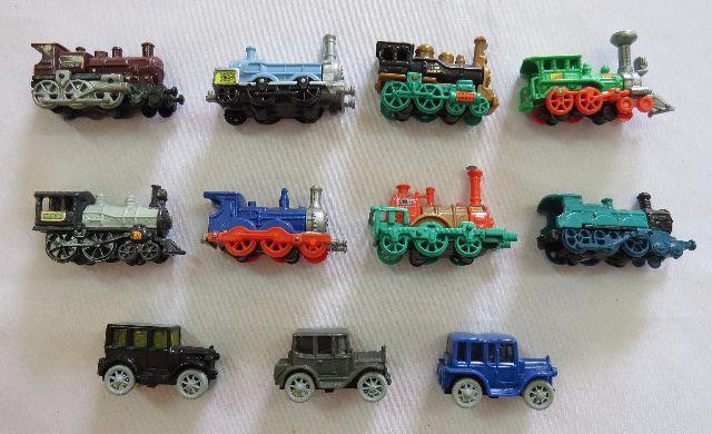 Lote Com 8 Trens + 3 Calhambeques Fricção (novos) Kinder