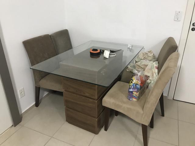 Mesa de mdf e vidro 10mm 1,20x80cm