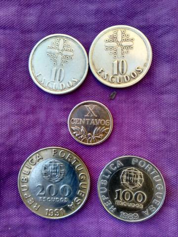 P5 moedas de escudo