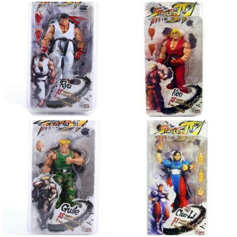 Coleção Action Figure Neca Street Fighter - Ryu, Ken,