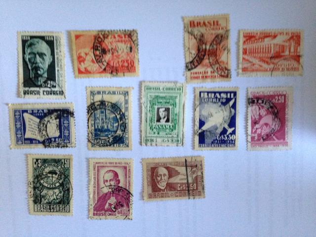 Selos postais do Brasil ano 