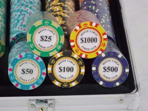 Maleta de fichas poker 500 Monte Carlo 14g