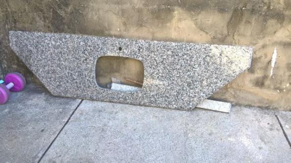 Pia de marmore 2 metros c a cuba  