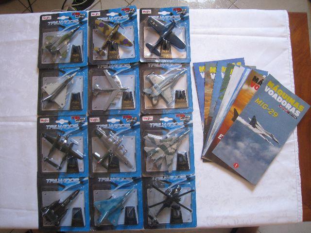 Coleção 12 miniaturas de aviões metal Maisto Tailwinds