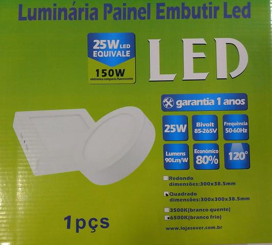 Luminária Painel Sobrepor LED Quadrada