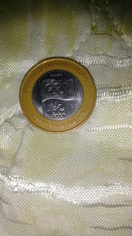 Moeda da bandeira das olimpíadas