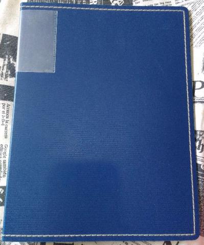 Pasta catálogo capa dura A4 lombo 3 cm azul marinho