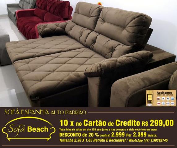 Sofá Espanha Alto Padrão 10 X No Cartão De Credito