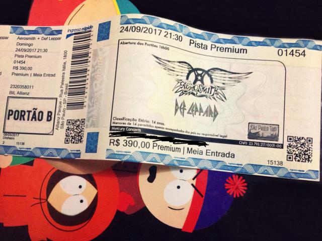 Aerosmith Pista Premium São Paulo 