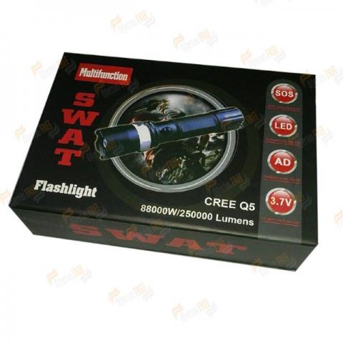 Lanterna Tática de Led Recarregável para Casa Acampamento