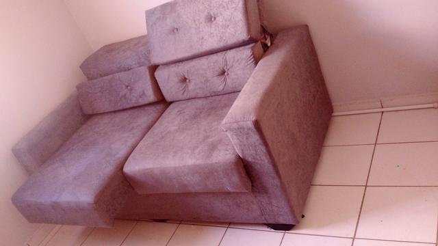 Sofá retrátil Suede super confortável