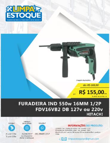 Furadeira 16MM 1/2 FDV16 - Hitachi
