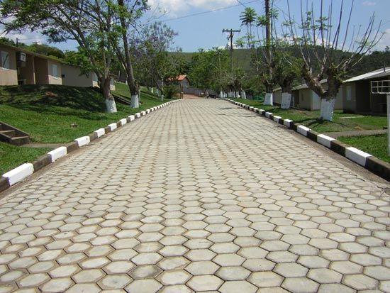 Piso Sextavado para páteos, ruas e calçadas