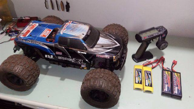 Automodelo Hpi Savage Xl Flux C/ Radio Gt3c E Baterias