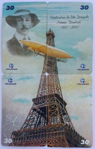 Coleção de cartões telefônicos Santos Dumont usado