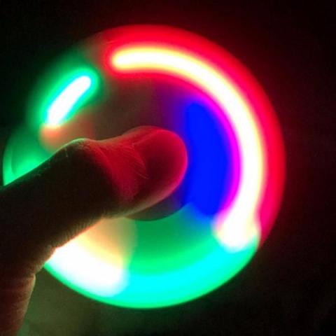Com Luz LED Brilho Neon Rolamento Hand Spinner