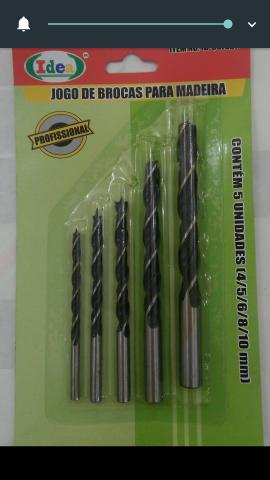 Jogo de broca para madeira
