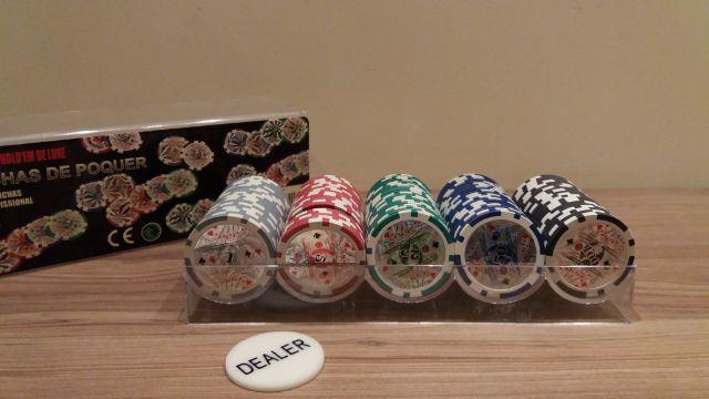 100 Fichas de poker Profissionais - Modelo Luxo