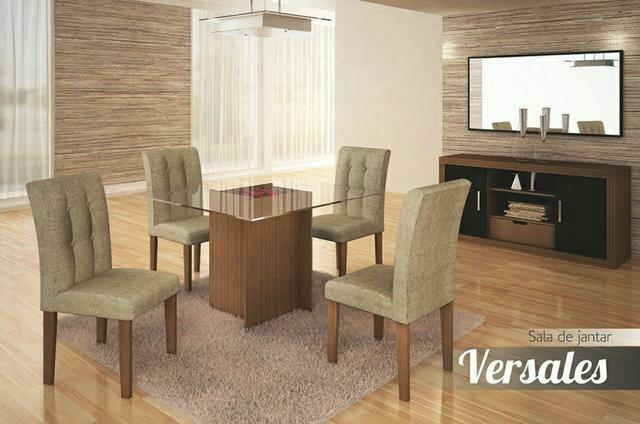 Mesa versales c/4cadeiras versales melhor preço pague na