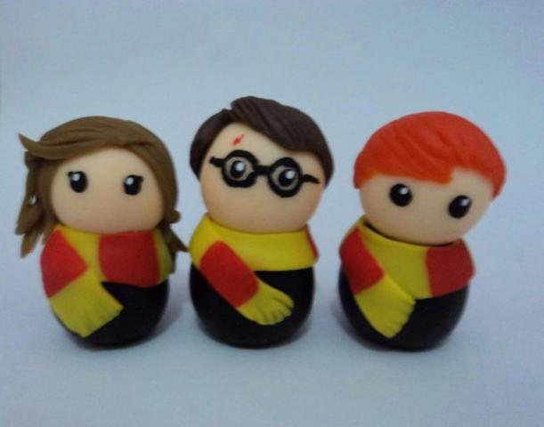 Chaveiro de biscuit Harry Potter