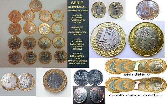 Coleção completa de moedas de um Real