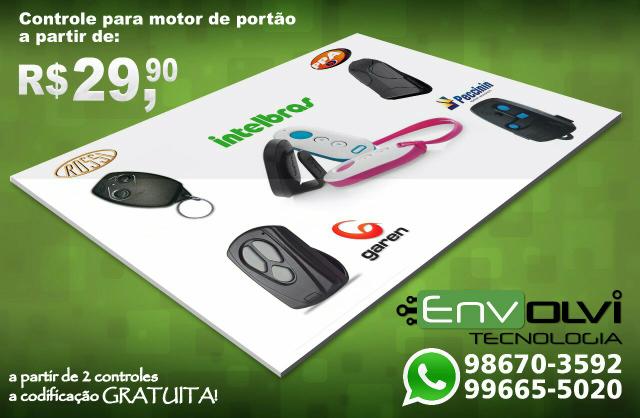 Controle remoto para motor de portão Mhz