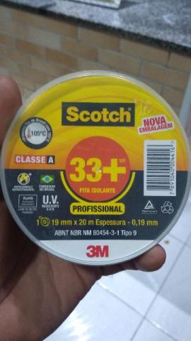 Fita Isolante 3M Scotch 33+ Kit com 06 unid
