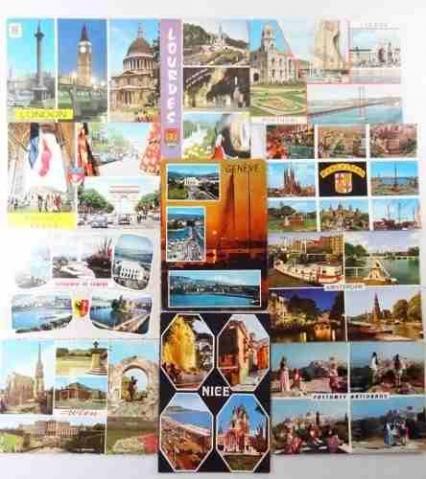 Lote de 200 cartões postais de viagem do mundo