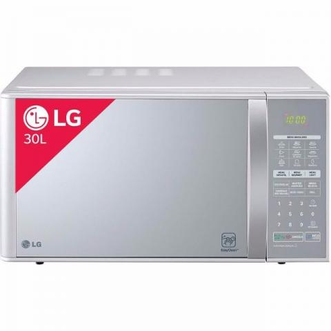 Micro-ondas LG EasyClean MHR Grill 30 litros Prata