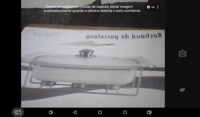 Rechaud de porcelana com suporte de aço inox