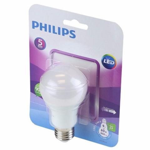 Lampada LED 9W Residencial - Bulbo E27 Bivolt Philips® -