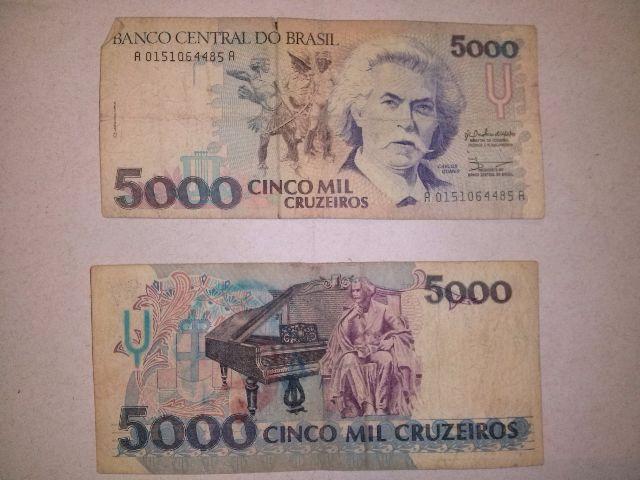 Nota de  cruzeiros. Carlos Gomes