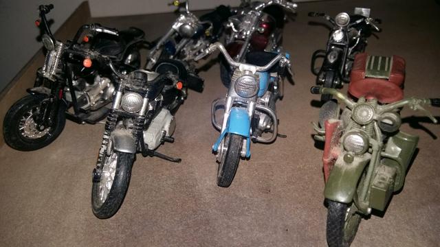 Roby coleção de 8 motos miniatura de ferro