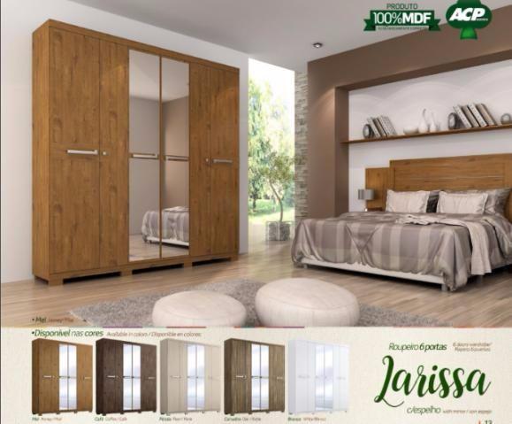 Roupeiro Larissa 6 portas - 100%MDF