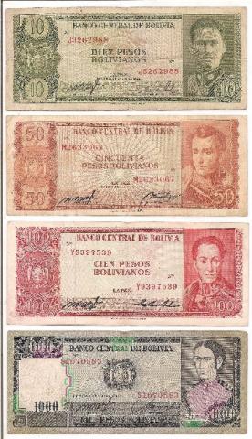 Cédulas Pesos Bolivianos