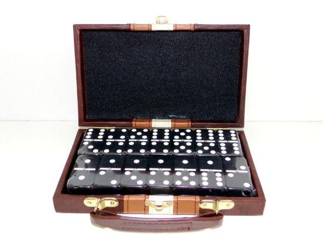 Dominó Prof c/Maleta - 28 Peças - Verde, Vermelho, Preto