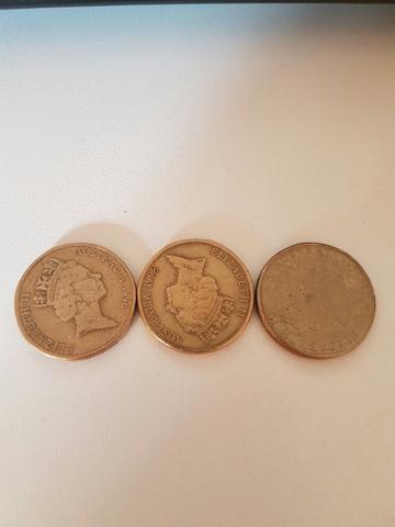 Moedas de 1 dolar australiano