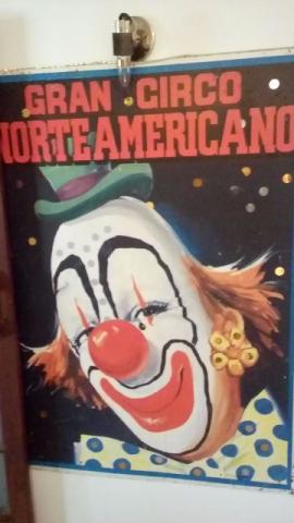 Cartaz original de circo anos 80