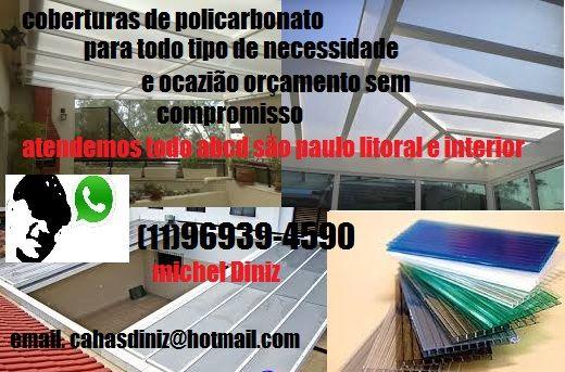 Telhados toldos e coberturas de policarbonato zap