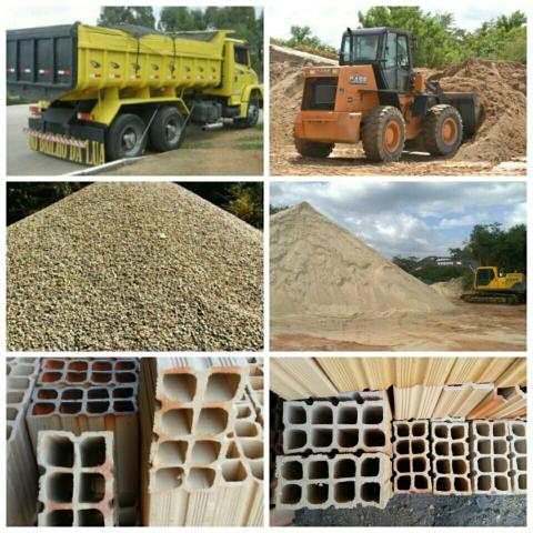 Tijolos areia seixo brita