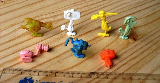 7 Miniaturas Pássaros-ferramentas Brindes Anos 80 Raridade