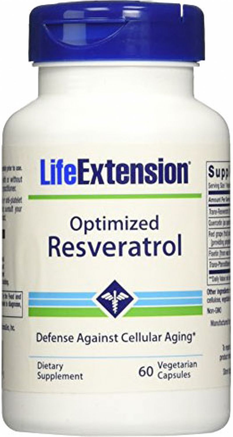 Resveratrol otimizado 60 capsulas vegetarianas life