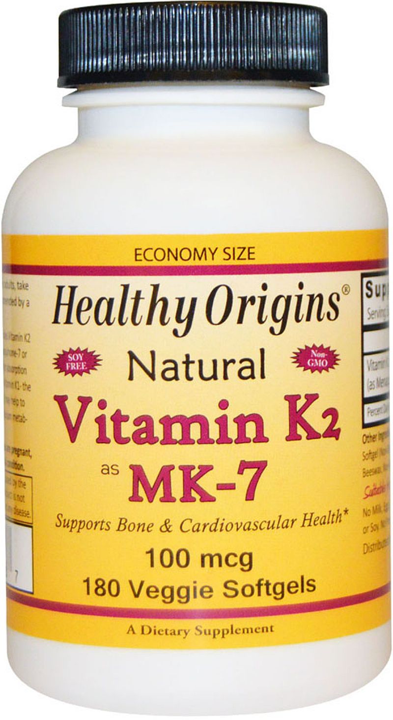 Vitamina k2 mk-mcg 180 softgels healthy origins