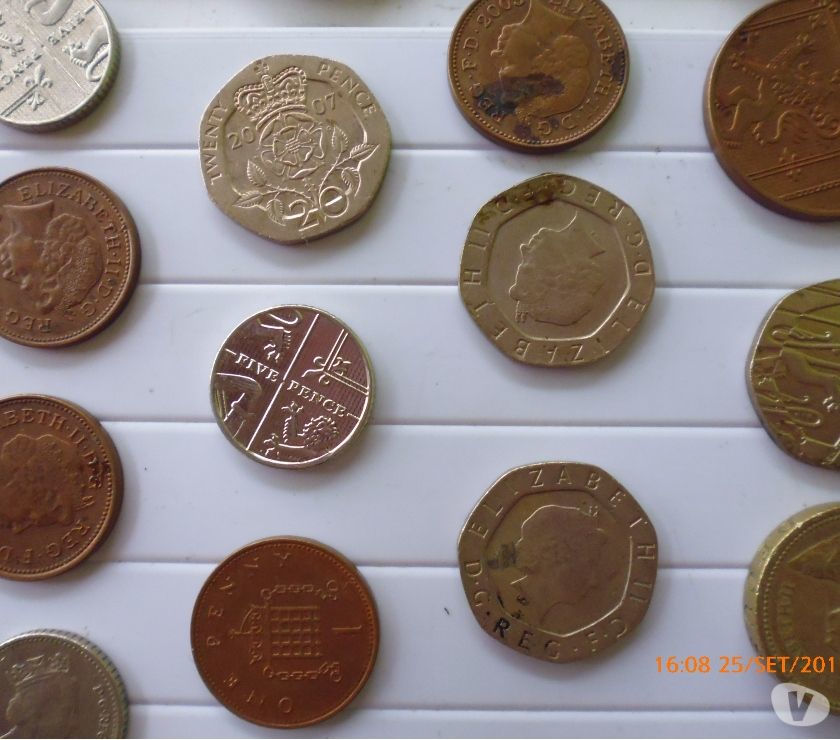 minha coleção de moedas - libras esterlinas